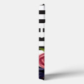 花白黒ストライプのパーソナライズされた Case-Mate iPhoneケース (裏面 / 右)