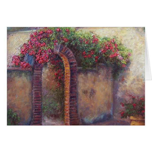 花盛りのアーチ道 (正面横)