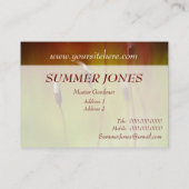 花盛りのコケの自然の名刺 名刺 (裏面)