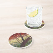 花盛りのスモモの木のコースター コースター (側面)