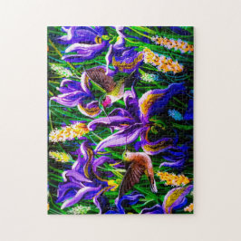 花盛りのハチドリのパズル ジグソーパズル