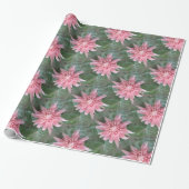 花盛りのピンクのBromeliadのギフト用包装紙 ラッピングペーパー (アンロールド)