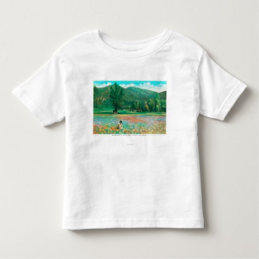 花盛りの分野の眺め トドラーTシャツ (正面)