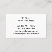 花盛りの木の名刺の蜂蜜の蜂 名刺 (裏面)