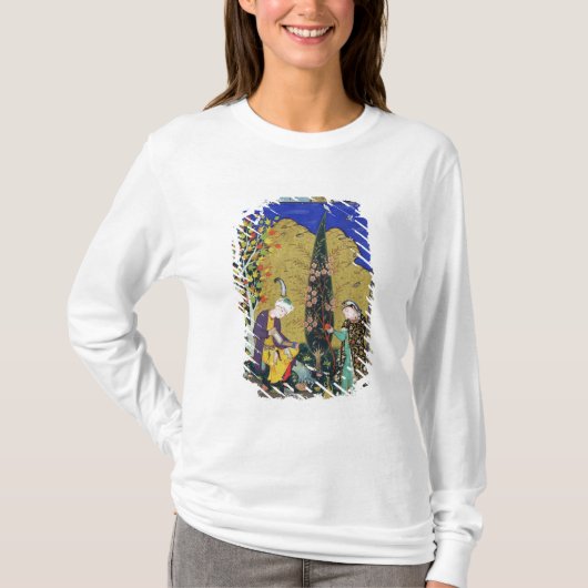 花盛りの果樹園の2人の恋人 Tシャツ (正面)