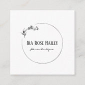 花盛りの枝デザインの正方形の名刺 スクエア名刺 (正面)