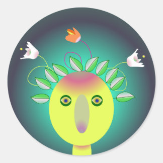 花神ステッカー ラウンドシール