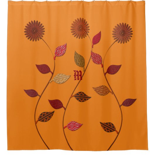 花秋フローラ シャワーカーテン (正面)