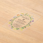 花秋結婚葉 アクリル招待状 (レイダウン)