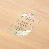 花秋結婚葉 アクリル招待状 (レイダウン)