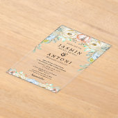 花秋結婚葉 アクリル招待状 (レイダウン)