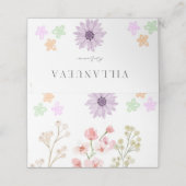 花種紙折り畳みテーブルカード – 座席表 プレイスカード (外部開封)