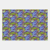 花穂及びバースト白熱［赤熱］光を放つ包装紙 ラッピングペーパーシート (正面)