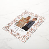 花箔の輝くハッピー・ニュー・イヤー・ホリデー写真カード 箔シーズンカード (回転した状態)