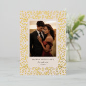 花箔楽しいホリデー写真カード 箔シーズンカード (立ち正面)