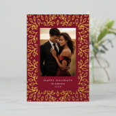 花箔 ハッピーホリデー フォトカード 箔シーズンカード (立ち正面)