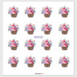 花籠そうかわいらし シール