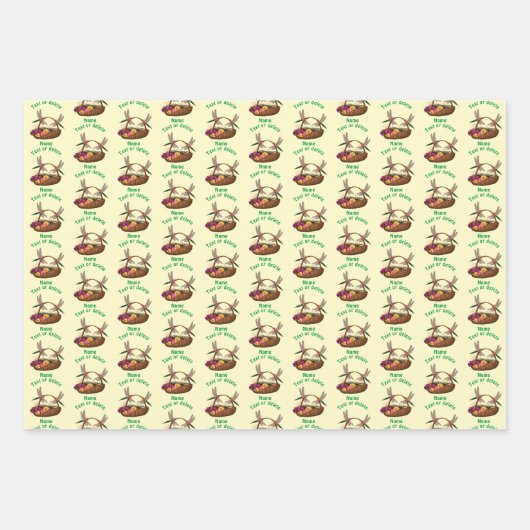 花籠のトンボパーソナライズされたイ ラッピングペーパーシート (正面3)
