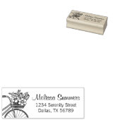 花籠の住所を持つ自転車 ラバースタンプ (押印)