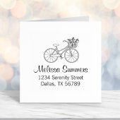 花籠の住所付き自転車 セルフインキングスタンプ