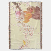 花籠付き歌猫 スローブランケット (正面縦)