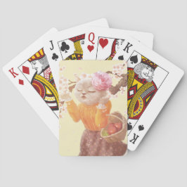 花籠付き歌猫 トランプ