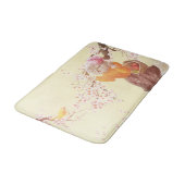 花籠付き歌猫 バスマット (アングル)