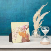 花籠付き歌猫 フォトプラーク (インサイチュ)