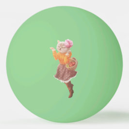 花籠付き歌猫 卓球ボール