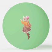 花籠付き歌猫 卓球ボール (裏面)