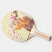 花籠付き歌猫 卓球ラケット (横)