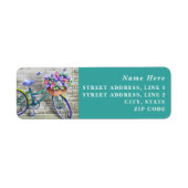 花籠付き自転車差出人住所ラベル ラベル (正面)