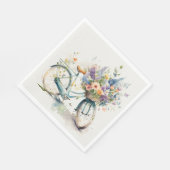 花籠付き自転車 スタンダードランチョンナプキン (角)