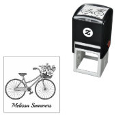 花籠付き自転車 セルフインキングスタンプ (インサイチュ)