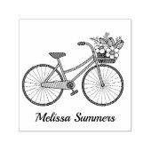花籠付き自転車 セルフインキングスタンプ (デザイン)