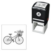 花籠付き自転車 セルフインキングスタンプ (インサイチュ)
