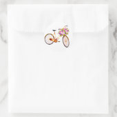 花籠付き自転車 ラウンドシール (バッグ)