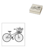花籠付き自転車 ラバースタンプ (押印)