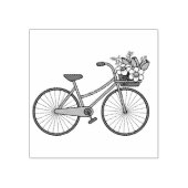 花籠付き自転車 ラバースタンプ (インプリント)
