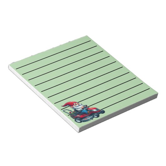 花籠付き芝刈機の乗用格言 ノートパッド (アングル)