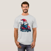 花籠付き芝刈機の乗用格言 Tシャツ (正面フル)