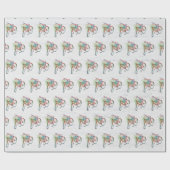 花籠付き赤い自転車 ラッピングペーパー (フラット)