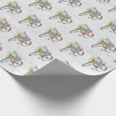 花籠付き赤い自転車 ラッピングペーパー (角)