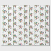 花籠付き赤い自転車 ラッピングペーパー (フラット)