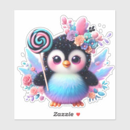 花籠付ペンギン シール