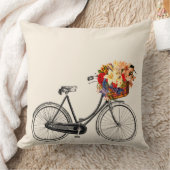 花籠入り自転車 クッション (ブランケット)
