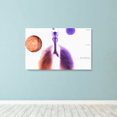 花粉による喘息発作イラストレーション キャンバスプリント (インサイチュ (ウッドフロア))