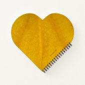 花粉に覆われたハチ – ハート型 ノートブック (裏面)