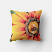 花粉を集めるミツバチの極端なクローズアップ クッション (裏面)