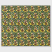 花粉バスケットを持つミツバチ ラッピングペーパー (フラット)